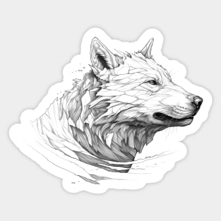 Wolf head Sticker